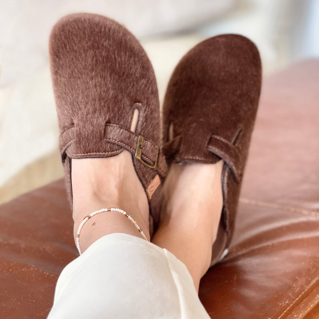 Zapatillas de estar por casa In love en textil marrón - OE