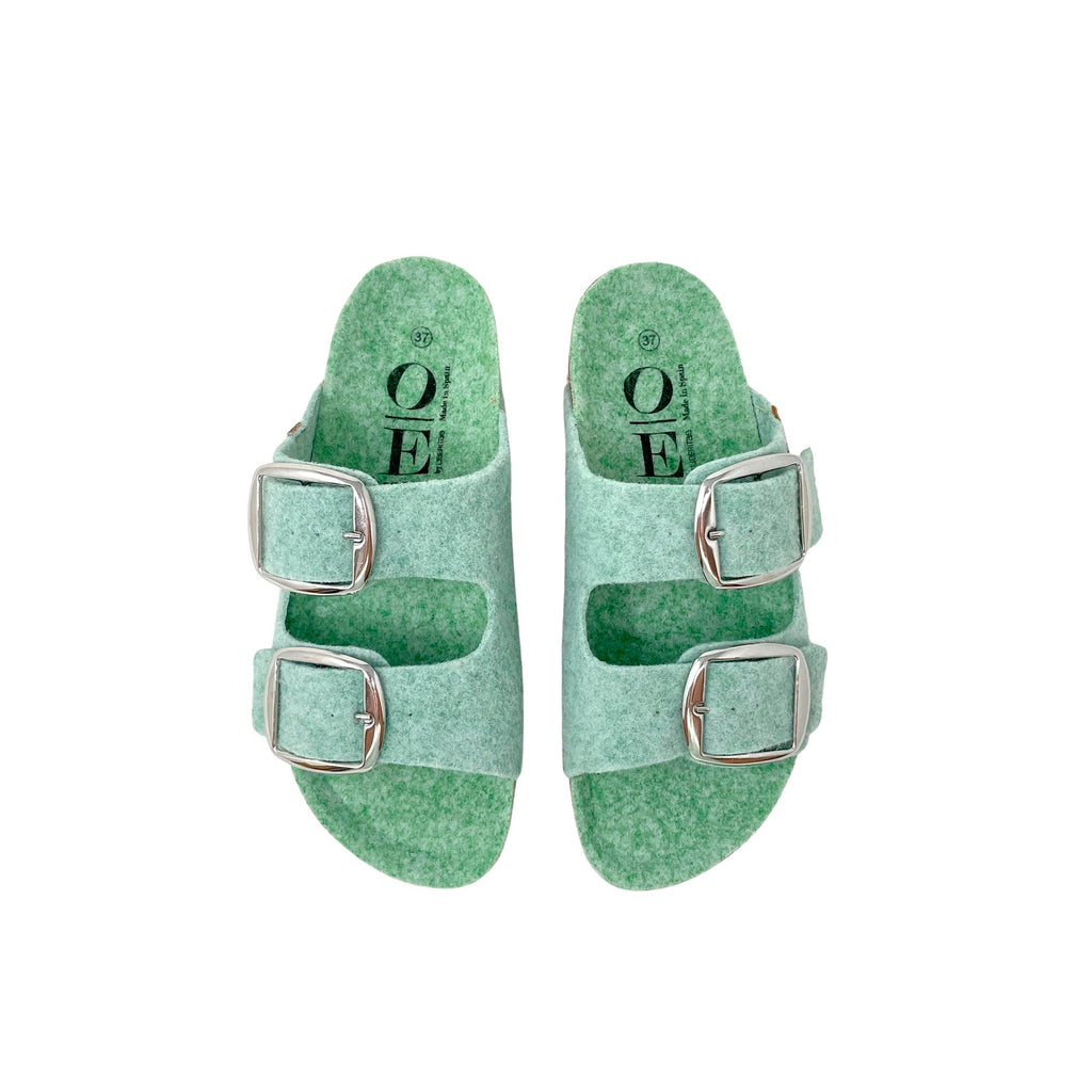 Zapatillas de estar por casa Cheerful textil verde - OE