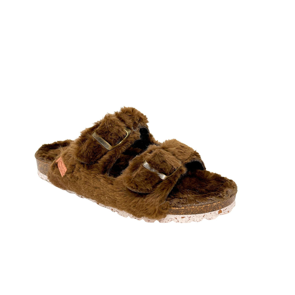 Zapatillas de estar por casa Calm textil marrón - OE